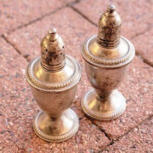 Vintage Duchin Creation sterling silver 925 weighted salt & pepper shakers pair